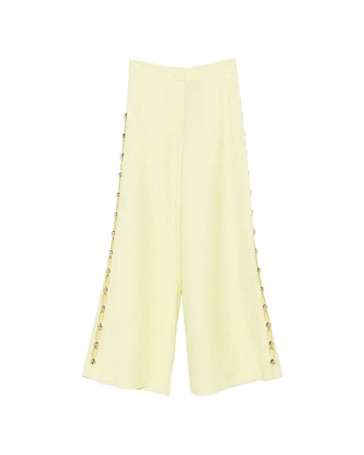Jonathan Simkhai Yellow Cayman Studded Trousers