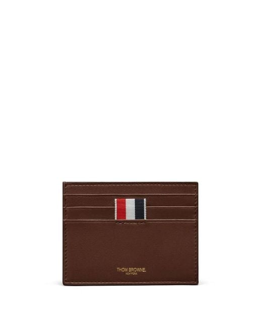 Thom Browne Brown Double Card Holder for men