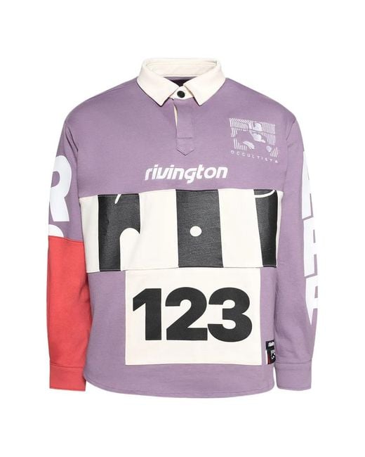 RIVINGTON roi Rebis Pink Apocrypha Rugby Long-Sleeved Shirt for men