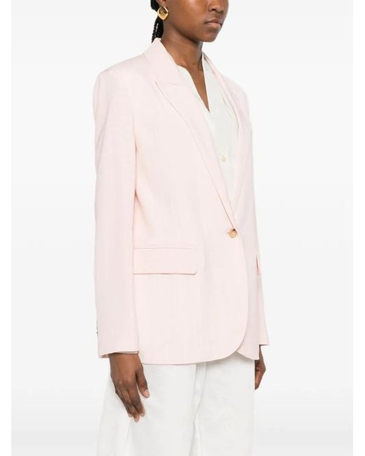 Forte_forte Pink Button Single-Breasted Blazer