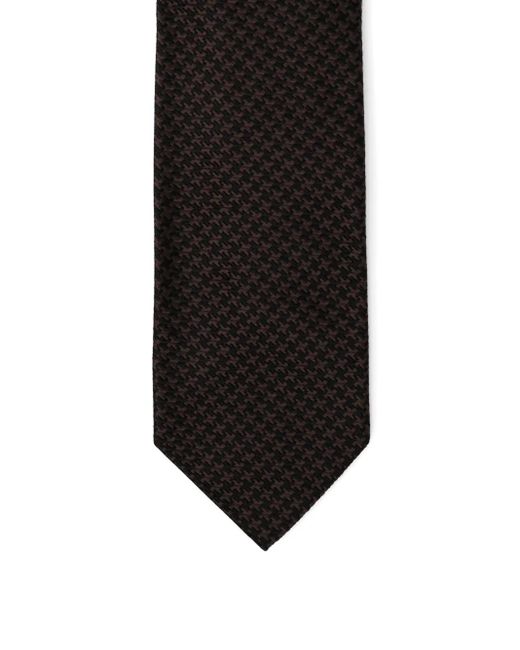 Tom Ford Black Patterned-Jacquard Silk Tie for men