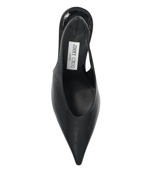 Jimmy Choo 95 Mm Isa Slingback Pumps Met Puntige Neus in het Black
