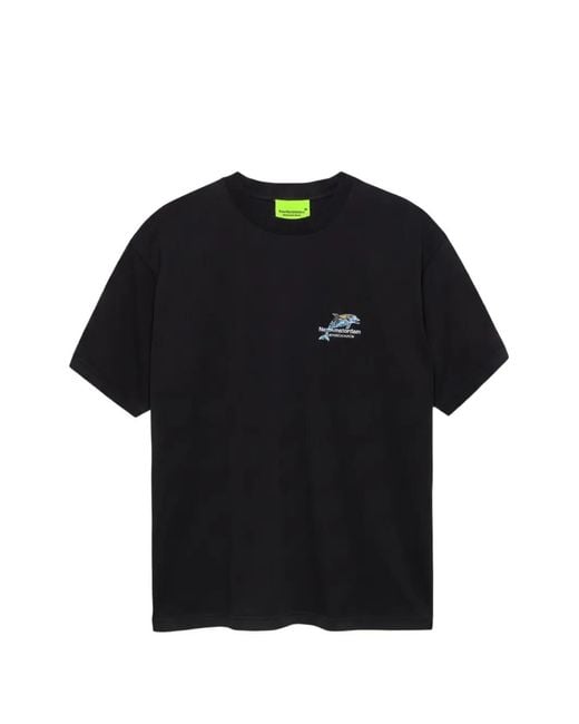 New Amsterdam Black Logo-Prtin T-Shirt for men