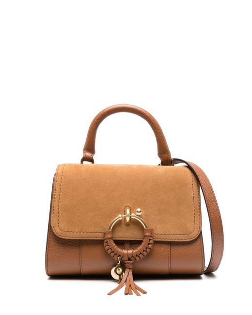 See By Chloé Brown Joan Ladylike Leather Tote Bag