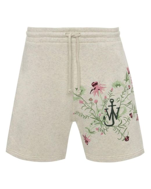 J.W. Anderson White Beige Cotton Straight Fit Shorts for men