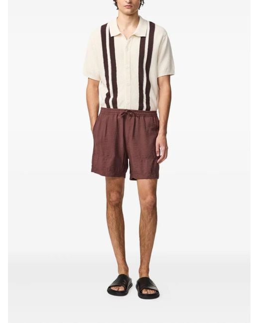 NN07 Brown Ryder Drawstring Shorts for men