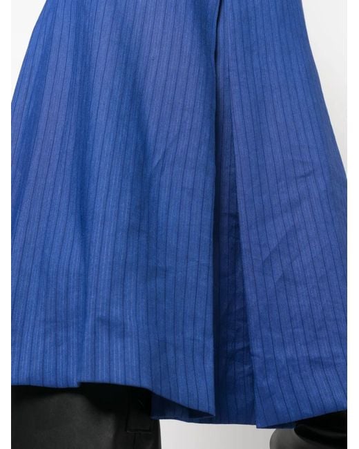 Moschino Blue Stripe-Pattern Knee-Length Shorts for men