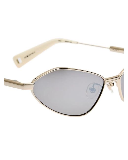Jacquemus White Bambino Geometric-Frame Sunglasses