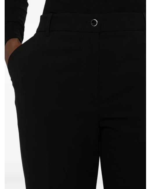 Pinko Black Pressed-Crease Flared Trousers