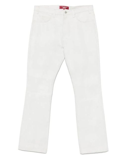 Vaqueros con parche del logo Junya Watanabe de hombre de color White