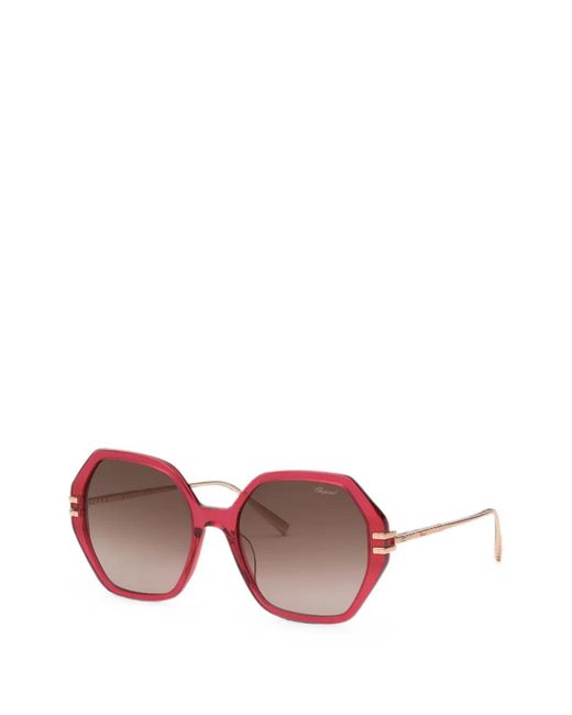 Chopard Pink Geometric-Frame Sunglasses