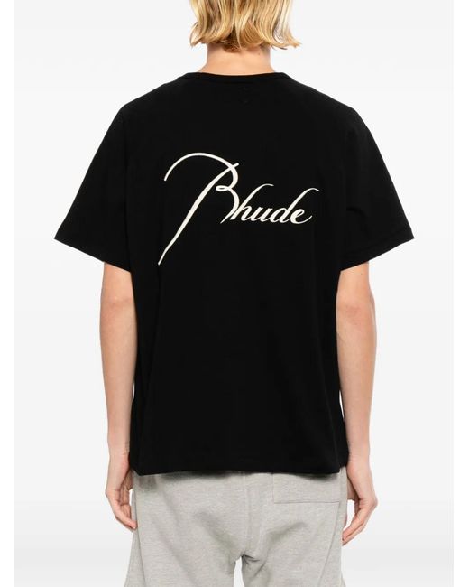 Rhude Black Classique T-Shirt for men