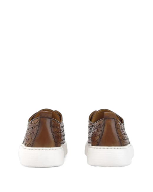 Calce Woven Leather Trainers in Brown for Men | Lyst