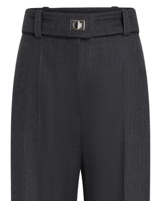 Patou Blue Virgin-Wool Trousers