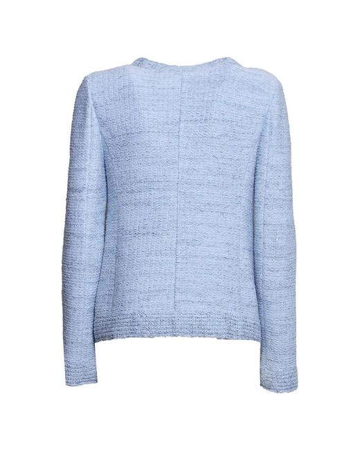Charlott Blue Sequin-Embellished Bouclé Jacket