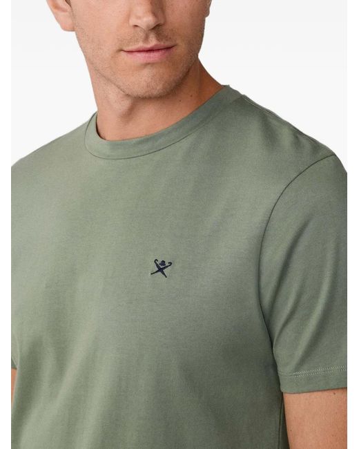 Hackett Green Logo-Embroidered Cotton T-Shirt for men