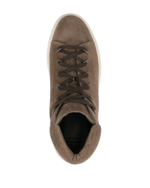 Officine Creative Brown Lace-up Suede Sneakers for men