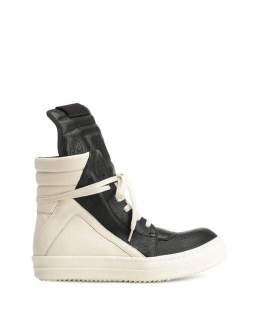 Rick Owens Black "Geobasket" Sneakers for men