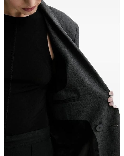 Won Hundred Black Single-Button Long-Sleeve Jacket