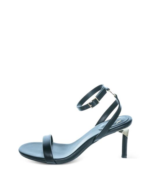 ARMANI EXCHANGE Blue Buckle-Fastening Stiletto-Heel Sandals