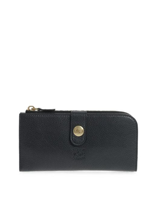 Il Bisonte Black Hammered Leather Wallet