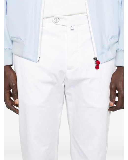 Kiton Broek Met Knopen in het White voor heren