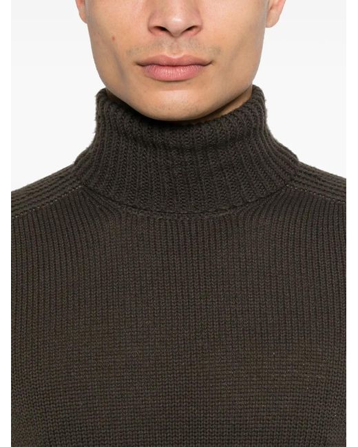 Transit Brown Virgin Wool Sweater for men