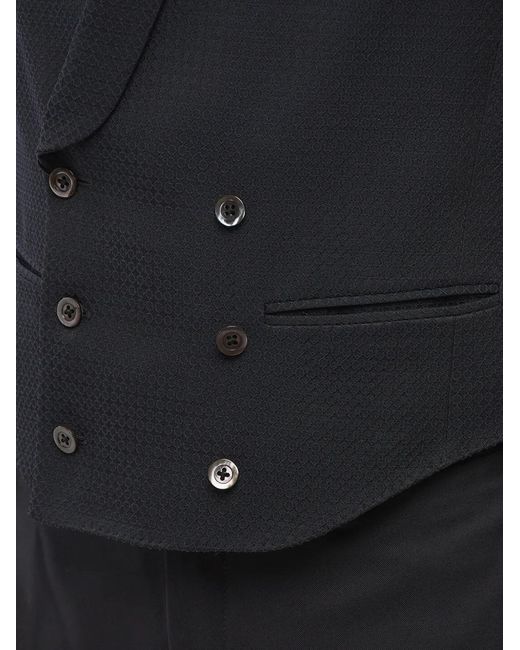 Corneliani Blue Double-Breasted Waistcoat for men