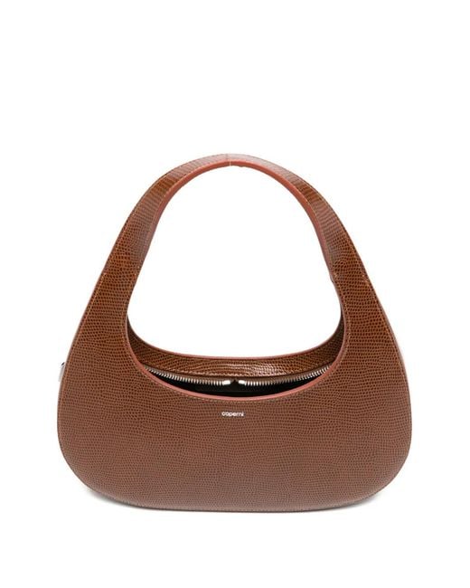 Coperni Brown Sac Porté Épaule Slim Swipe À Imprimé Lézard