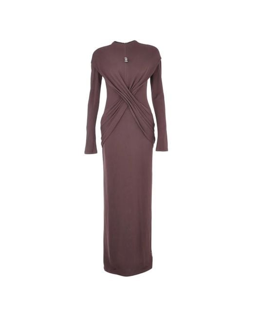 Chats by C.Dam Purple Azora Draping Maxi Dress