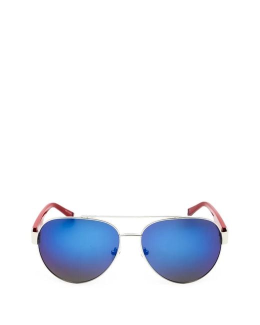 Fila Blue Pilot-Frame Sunglasses