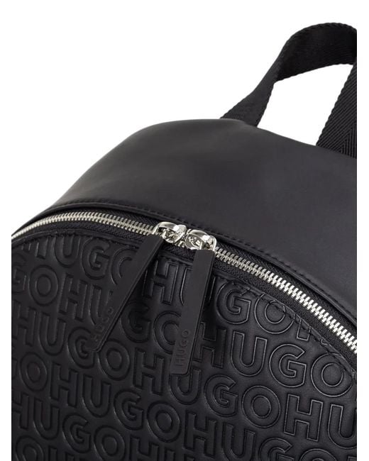 HUGO Logo-Motif Backpack in Black for Men | Lyst