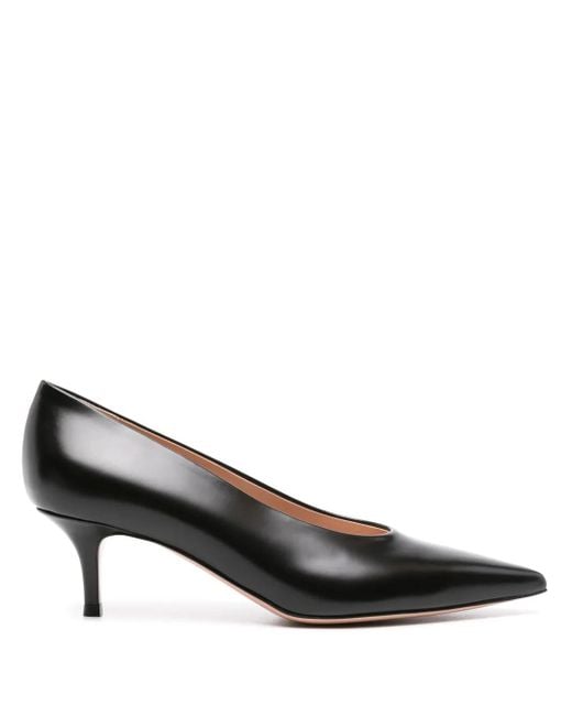 Gianvito Rossi Brown 55Mm Robbie Leather Pumps