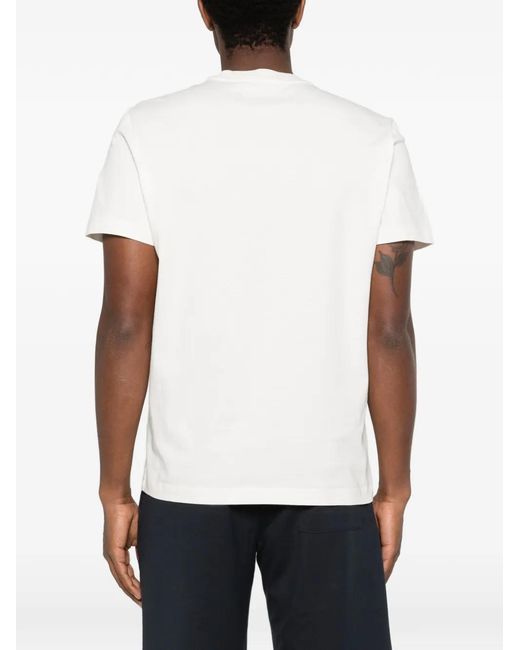 Moncler White Anchor Print T-Shirt for men