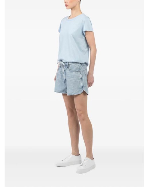Rag & Bone Blue Drawstring Denim Shorts