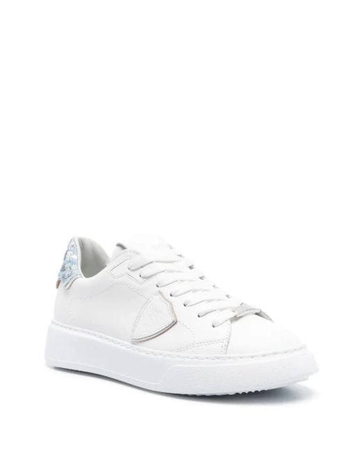 Philippe Model White Temple Sneakers