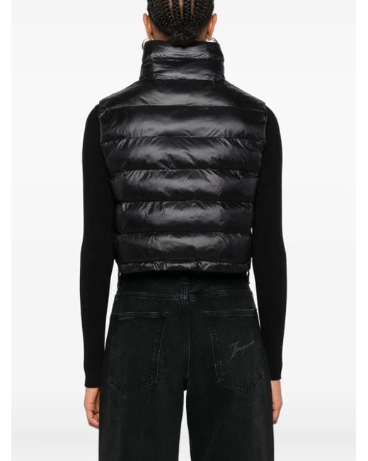 Chaleco acolchado con cuello alto Patrizia Pepe de color Black