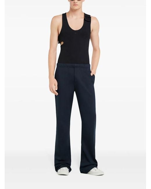 Courreges Blue Bootcut Track Pants for men