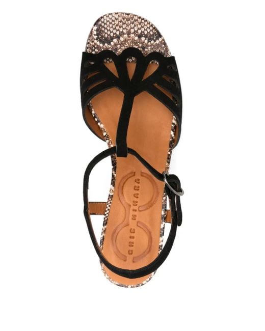 Sandales Lareina 60 Mm À Talon Épais Chie Mihara en coloris Metallic