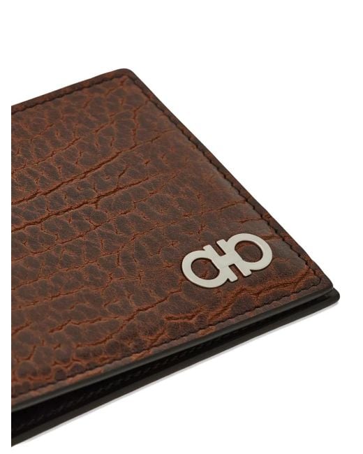 Ferragamo Brown Portefeuille Gancini for men