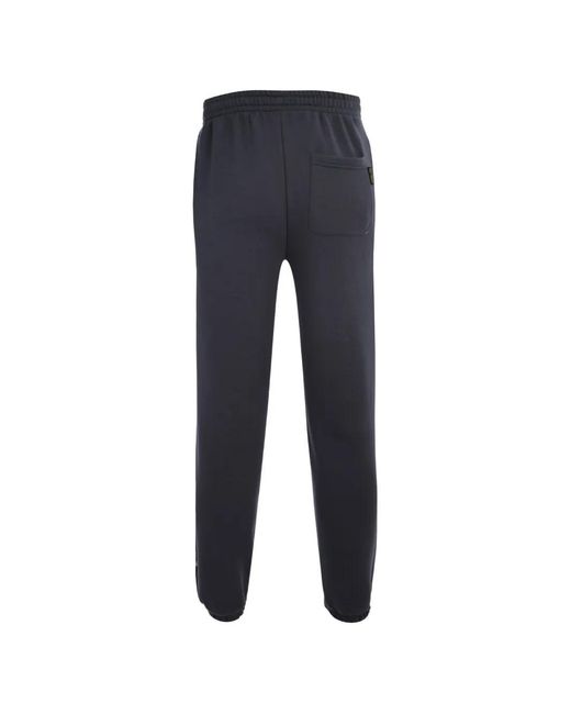 Tee Library Blue Chill Logo-Patch Track Pants for men