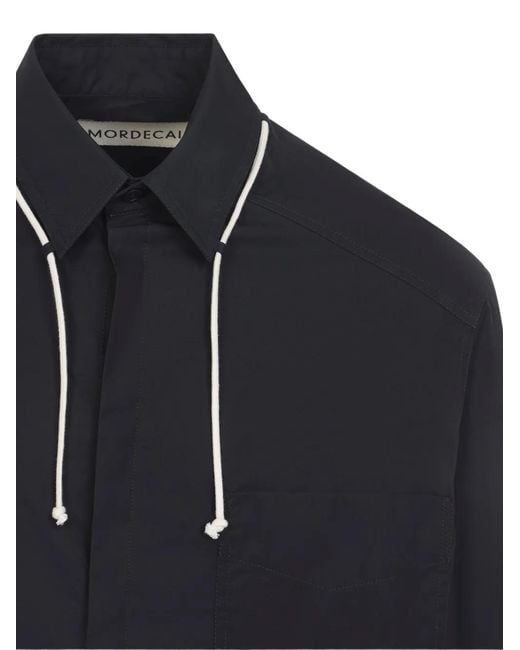 Mordecai Blue Drawstring Shirt for men