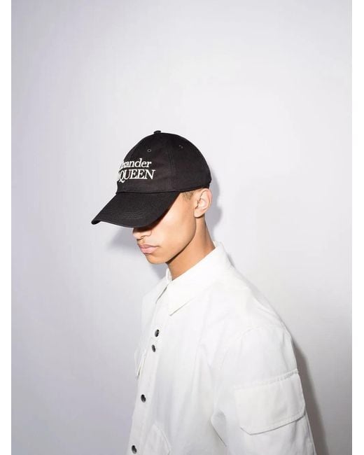 McQueen Logo Cap Black/ivory for men