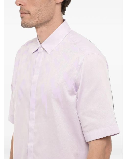 Neil Barrett White Fairisle Thunderbolt Short-Sleeve T-Shirt for men