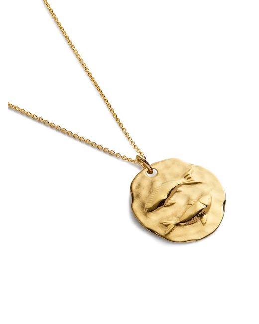Monica Vinader White Gp Zodiac Pisces Necklace
