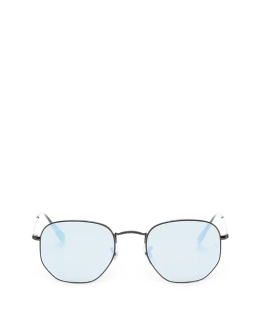 Ray-Ban White Geometric-Frame Sunglasses
