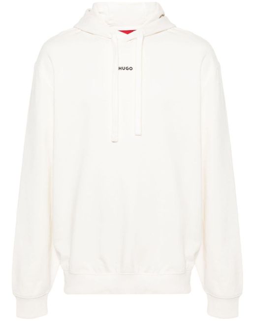 Hugo boss white hoodie deals