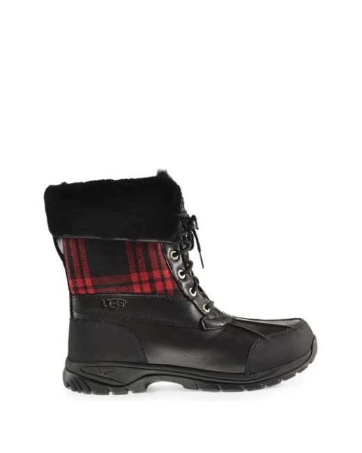 Ugg Karierte Butte Stiefel in Black für Herren