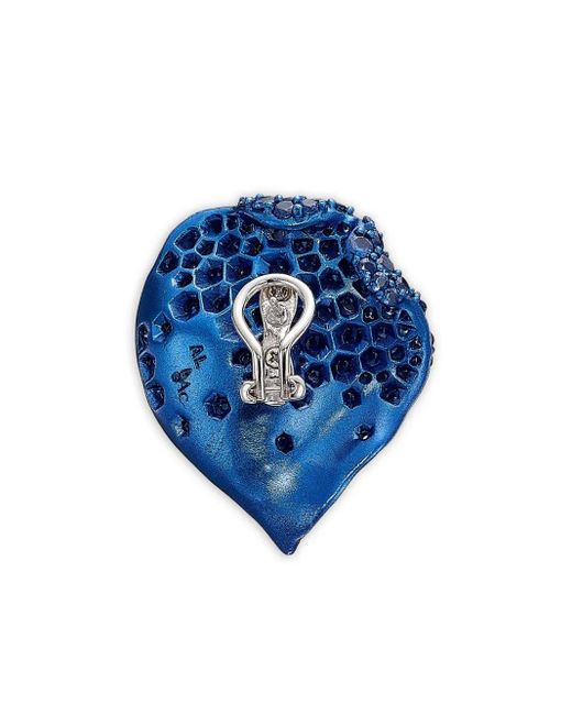 Anabela Chan Blue 14K And Rhodium Vermeil Petal Sapphire And Topaz Earrings