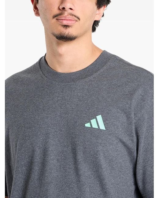 Adidas Gray X Mercedes Logo-Detail T-Shirt for men